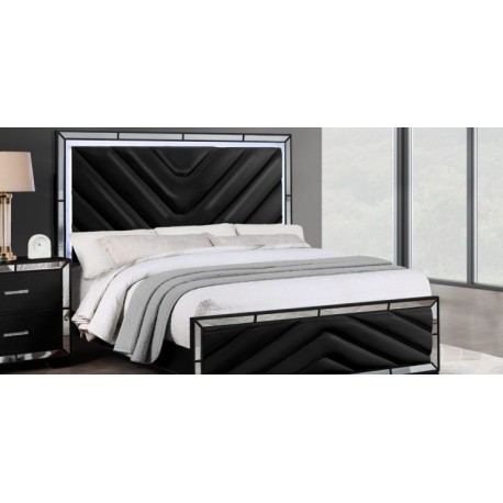 Cama Queen Size Celina-Black  Negro