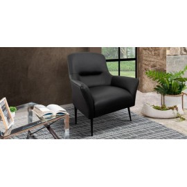 Sillón de Piel Minik Negro