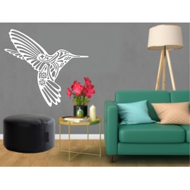 Figura Decorativa para Pared Colibrí Blanco