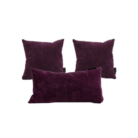 Set De 3 Cojines Velvet Alfa y Delta  Morado