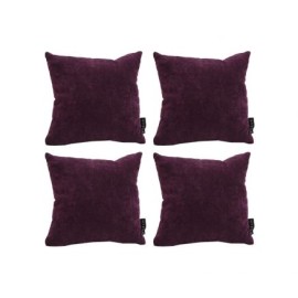 Set De 4 Cojines Cuadrados Velvet Alfa Morado I