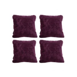 Set De 4 Cojines Cuadrados Velvet Zita Morado