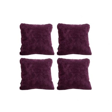 Set De 4 Cojines Cuadrados Velvet Zita Morado