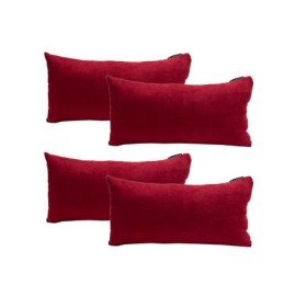 Set De 4 Cojines Rectangulares Red Delta  Rojo I