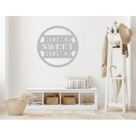 Figura Decorativa para Pared Home Plata