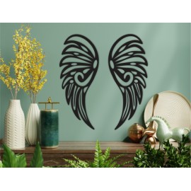 Figura Decorativa para Pared Alas Negro