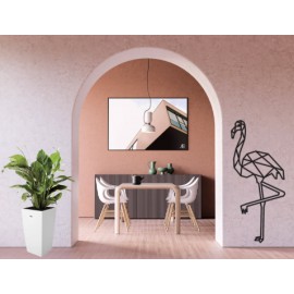 Figura Decorativa para Pared Flamingo Negro