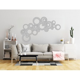 Figura Decorativa para Pared Unidos Plata