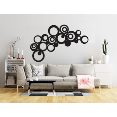 Figura Decorativa para Pared Unidos Negro