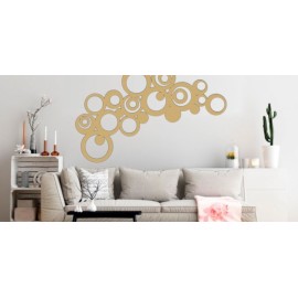 Figura Decorativa para Pared Unidos Dorado