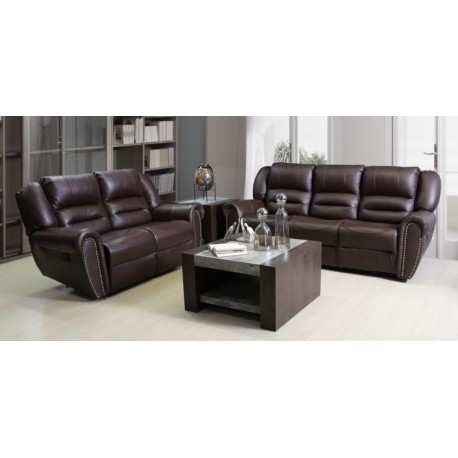 Sala de Piel Reclinable Magnus Plus Café