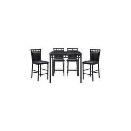 Antecomedor Alto Rectangular Olney  Negro 5 Piezas