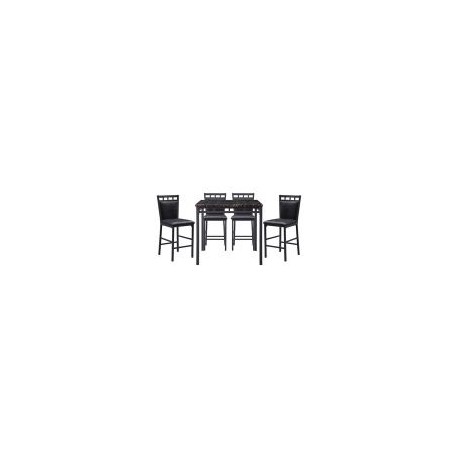 Antecomedor Alto Rectangular Olney  Negro 5 Piezas