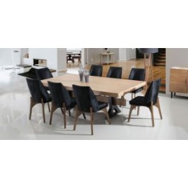 Comedor Rectangular Estocolmo New 240 cm con 8 Sillas Negro