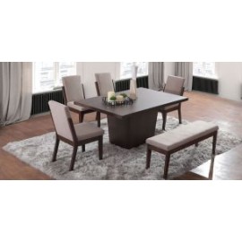 Comedor Constelation 4 Sillas y Banca Beige